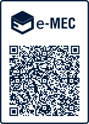 Selo do cadastro da FIC no e-MEC, com QR code de verificação