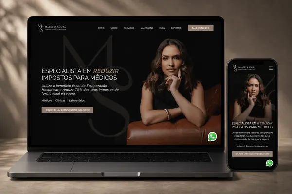 Captura do projeto Marcela Souza, Página de vendas